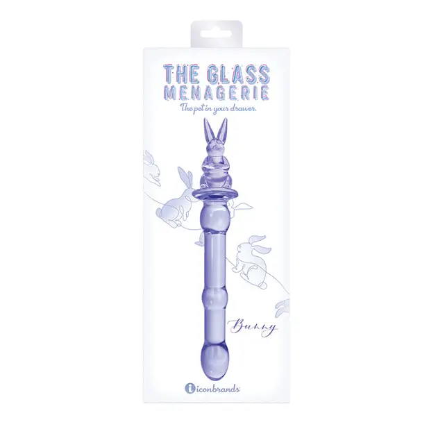 Glass Menagerie Rabbit Glass Dildo - Pink - Dongs & Dildos