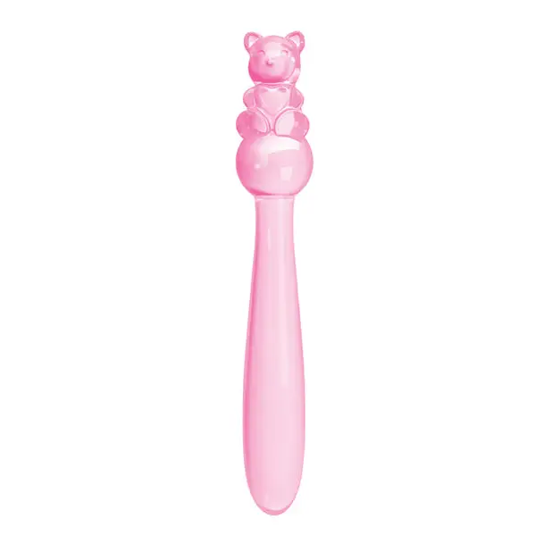 Glass Menagerie Teddy Glass Dildo - Pink - Dongs & Dildos