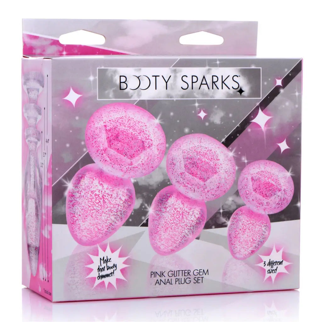 Booty Sparks Plug Glitter Gem Anal Plug Set at the Haus of Shag