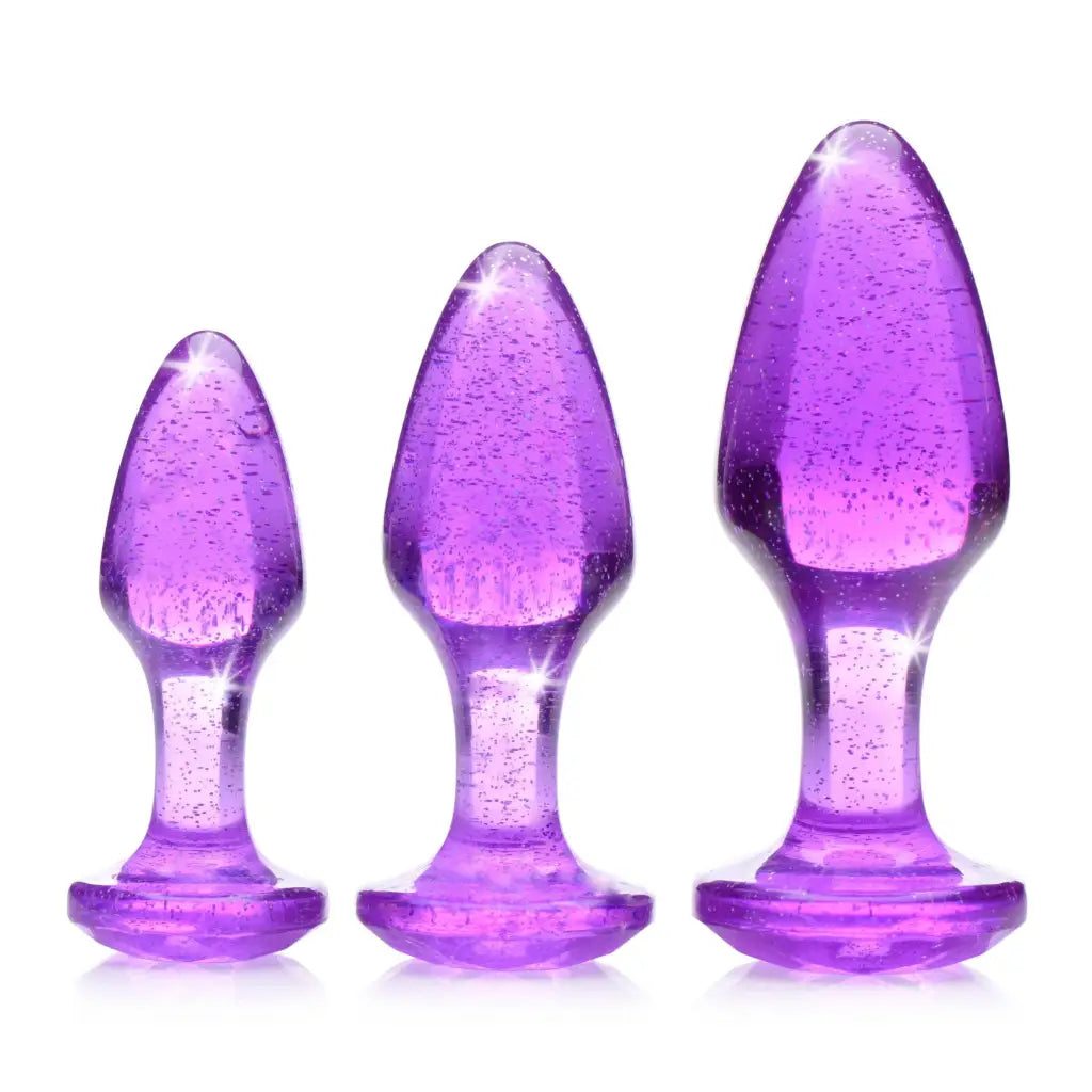 Booty Sparks Plug Glitter Gem Anal Plug Set at the Haus of Shag