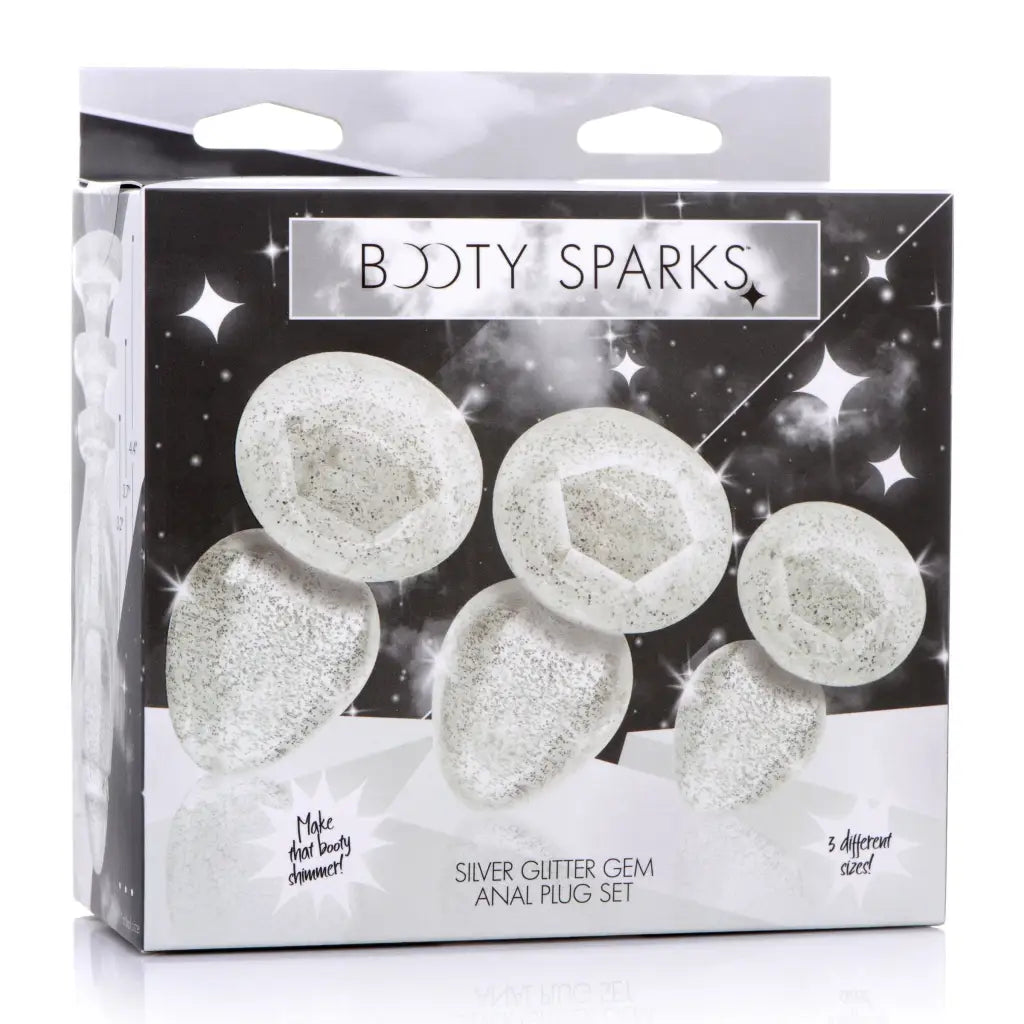 Booty Sparks Plug Glitter Gem Anal Plug Set at the Haus of Shag