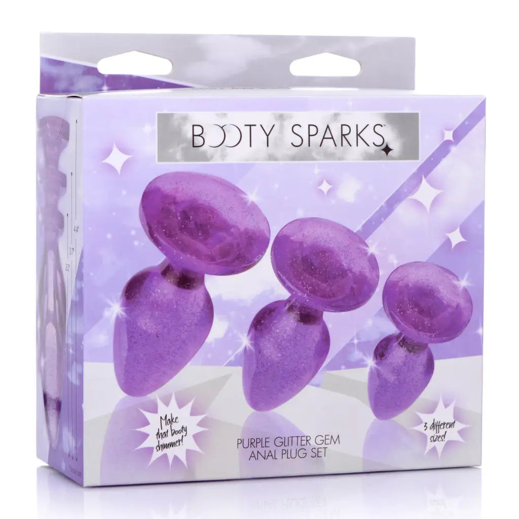 Booty Sparks Plug Glitter Gem Anal Plug Set at the Haus of Shag