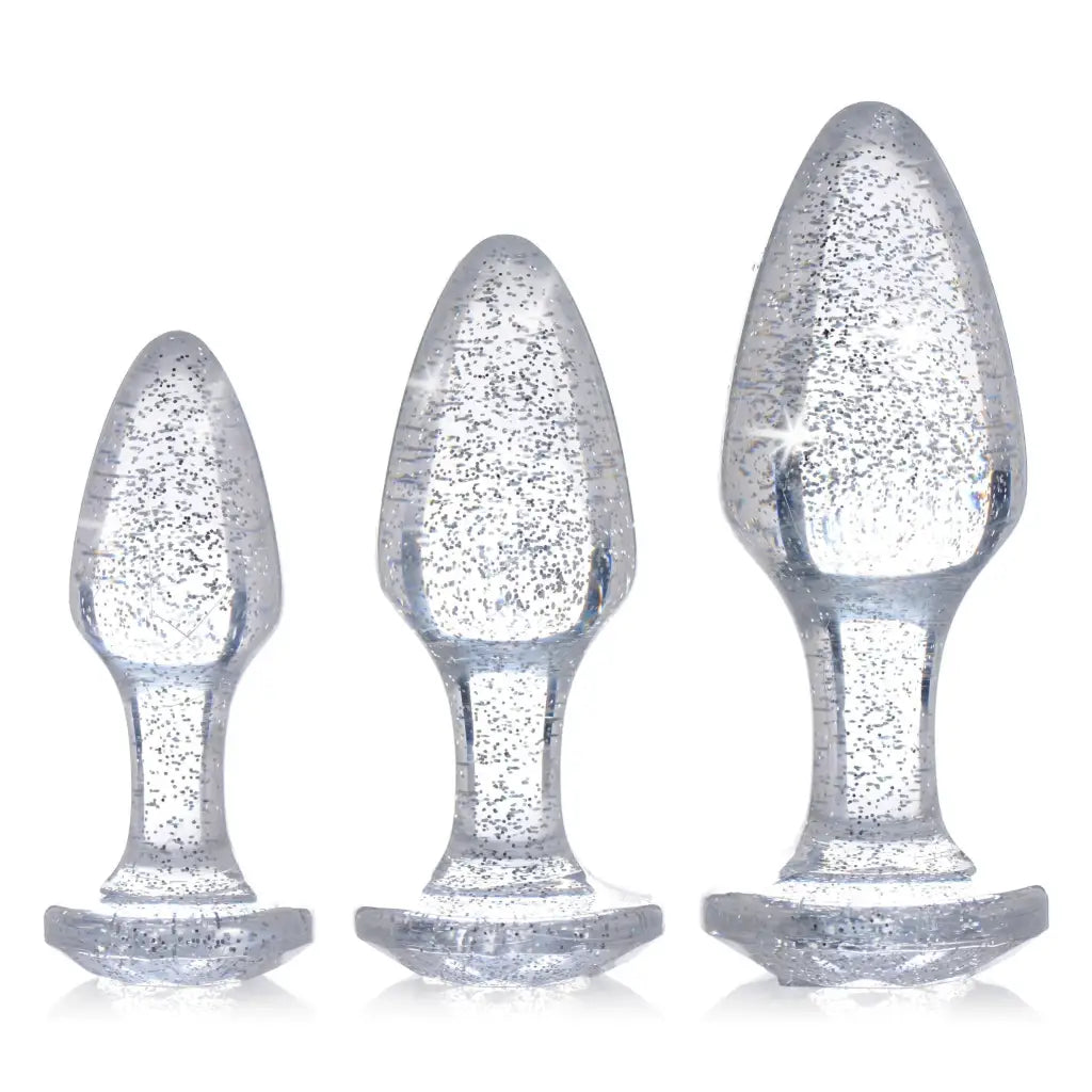 Booty Sparks Plug Glitter Gem Anal Plug Set at the Haus of Shag