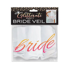 Glitterati bride wearing sparkling party socks, shown with Glitterati Party Bride Veil