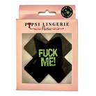 Package of black and green Glow In The Dark Fuck Me Pasties - O/s stickers