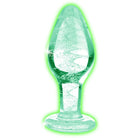 Booty Sparks Plug Glow-in-the-dark Glass Anal Plug at the Haus of Shag