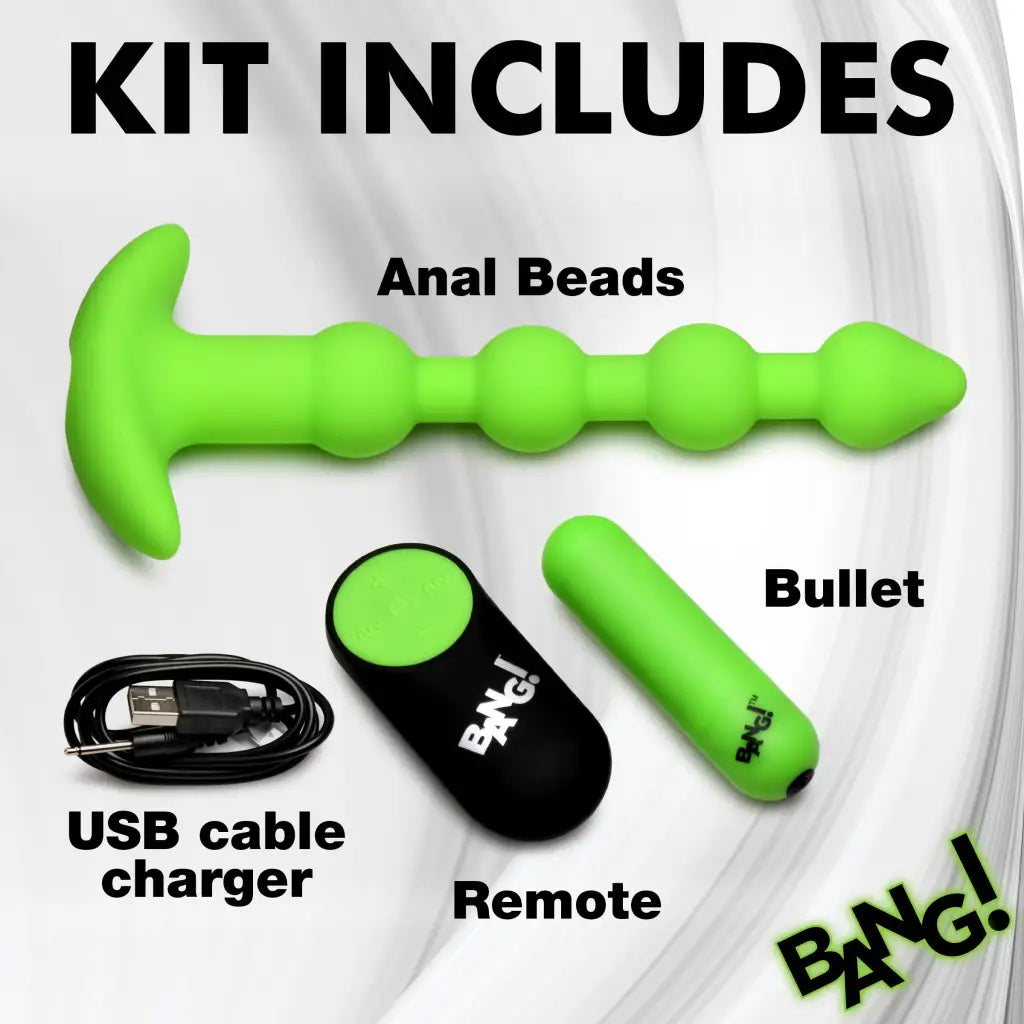 Glow-in-the-dark Silicone Anal Beads - Anal-beads