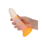 Glow Stick Mushroom Suction Cup Glow-in-the-Dark Dildo - Orange - Dongs & Dildos