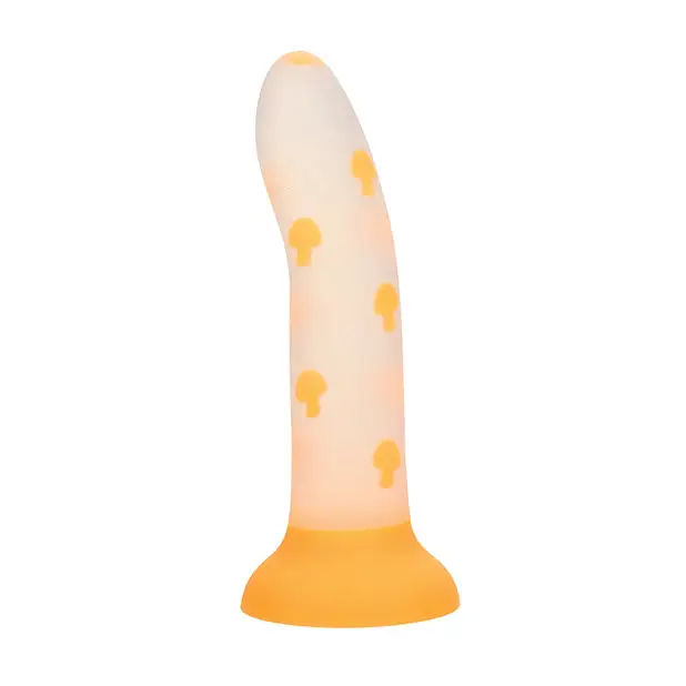 Glow Stick Mushroom Suction Cup Glow-in-the-Dark Dildo - Orange - Dongs & Dildos