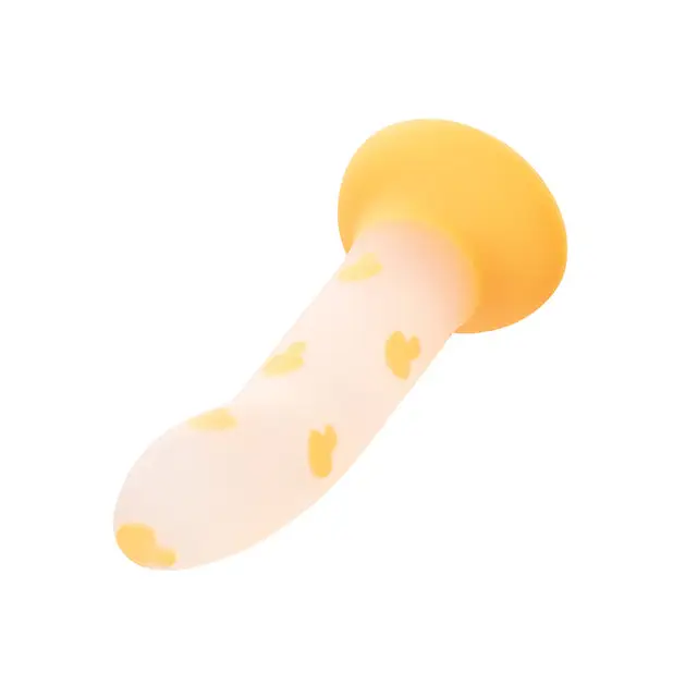 Glow Stick Mushroom Suction Cup Glow-in-the-Dark Dildo - Orange - Dongs & Dildos