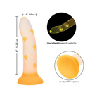 Glow Stick Mushroom Suction Cup Glow-in-the-Dark Dildo - Orange - Dongs & Dildos