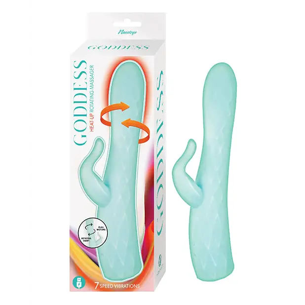 Goddess Heat-up & Rotating Vibrator - Aqua - Vibrators