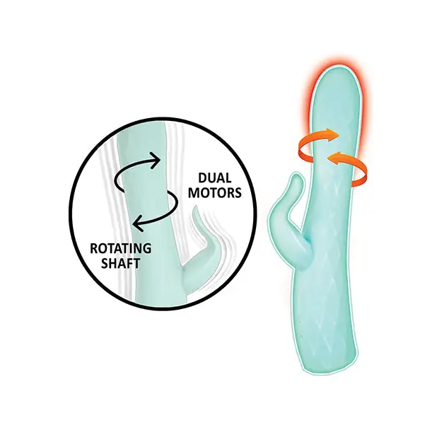 Goddess Heat-up & Rotating Vibrator - Aqua - Vibrators