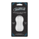 GoodHead Helping Head Pro: White peanut-shaped massage device in retail blister packaging