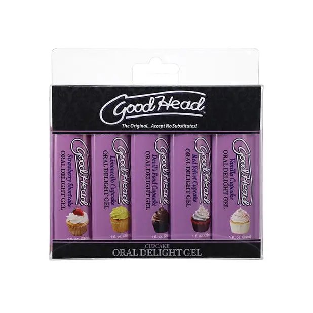 Doc Johnson Sexual Enhancers Goodhead Tropical Fruits Oral Delight Gel - Asst. Flavors Pack Of 5 at the Haus of Shag