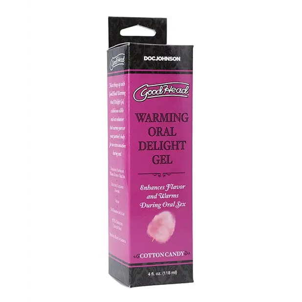 Doc Johnson Sexual Enhancers Cotton Candy Goodhead Warming Oral Delight Gel - 4 Oz at the Haus of Shag