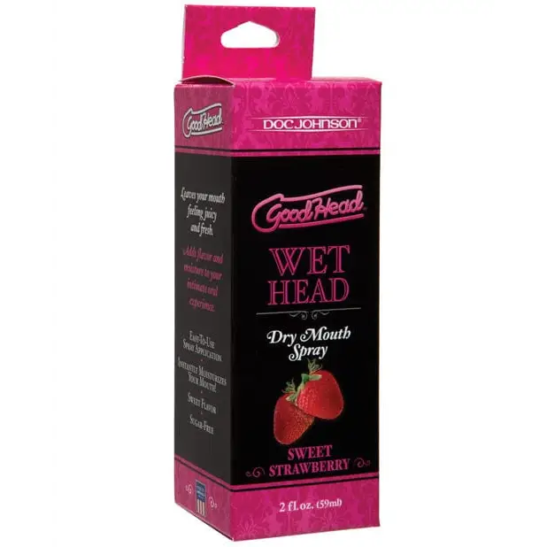 Doc Johnson Sexual Enhancers Strawberry Goodhead Wet Head -Spray Bottle Sweet Strawberry at the Haus of Shag