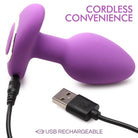 Curve Novelties Powered Plug Violet Gossip Pop Rocker 10-Function Rechargeable Butt Plug Violet at the Haus of Shag