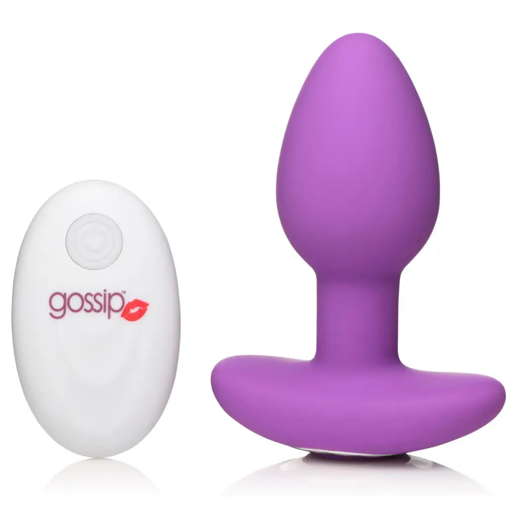 Curve Novelties Powered Plug Violet Gossip Pop Rocker 10-Function Rechargeable Butt Plug Violet at the Haus of Shag