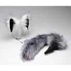 Tailz Tail Plug Gray Gray Wolf Tail Anal Plug And Ears Set at the Haus of Shag