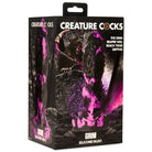 Grim Reaper-themed Creature Cocks Grim Silicone Dildo in dark, purple-accented packaging