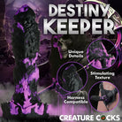 Grim silicone dildo with skull top, purple glow, and textured details: Creature Cocks product