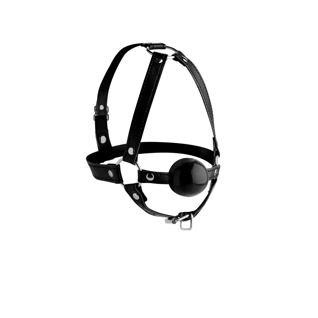 STRICT Ball Gag Head Harness With Inch Ball Gag at the Haus of Shag