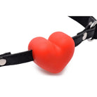 Heart Beat Silicone Heart Shaped Mouth Gag with Red Heart Keychain