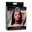 Heart Lock Leather Choker with Heart-Shaped Lock and Key from the Master Series Product Line