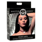 Heart lock leather choker with a heart-shaped lock from the ’Master Series’ product line