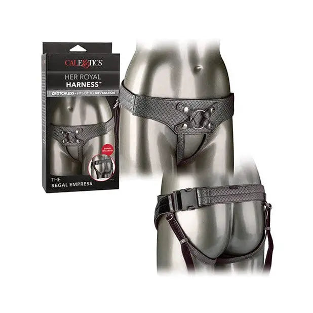 The Regal Empress Strap On Harness: Perfect collar accessory with adjustable ring diameter