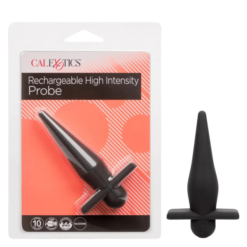 High Intensity Probe Black Rechargeable - Powered Butt Plug