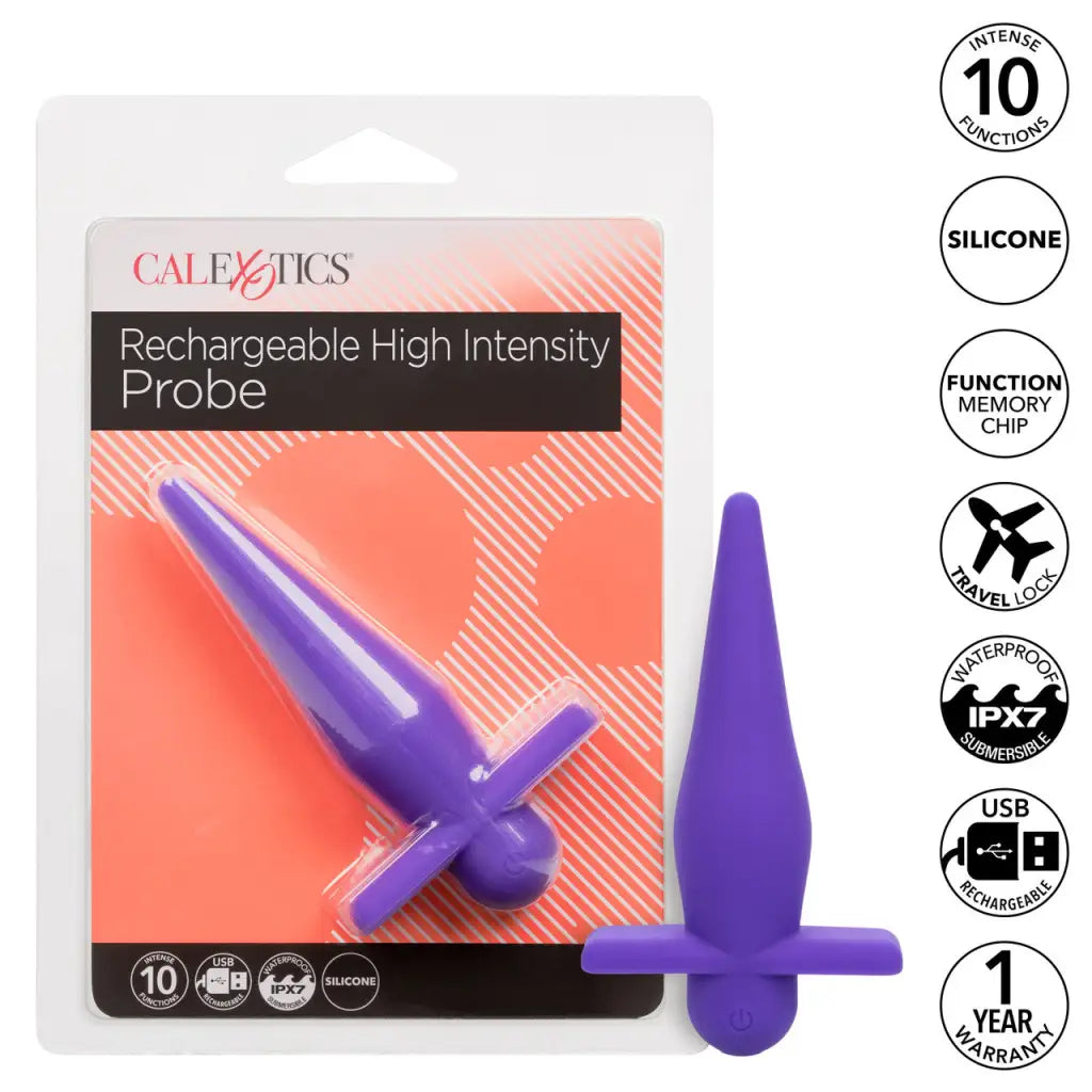 High Intensity Probe Purple Rechargeable - Powered Butt Plug