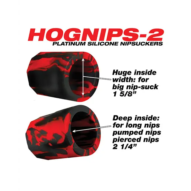 Hognips-2 Red/Black - Nipple Clamp