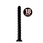 Long black ribbed inches swirl anal toy with base - Hosed 18 Inches Swirl Anal Snake