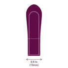 Dimensions of a person’s foot with Hot Octopuss AMO Rechargeable Bullet Vibrator in view