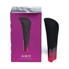 Close-up of Hot Octopuss AMO Rechargeable Bullet Vibrator box with black brush