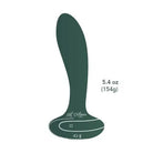 Hot Octopuss PleX green dildo with black and white image on white background