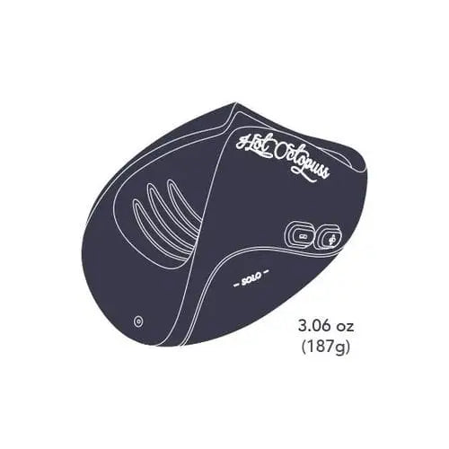 Black and white drawing of a baseball cap from the Hot Octopuss PULSE SOLO ESSENTIAL collection