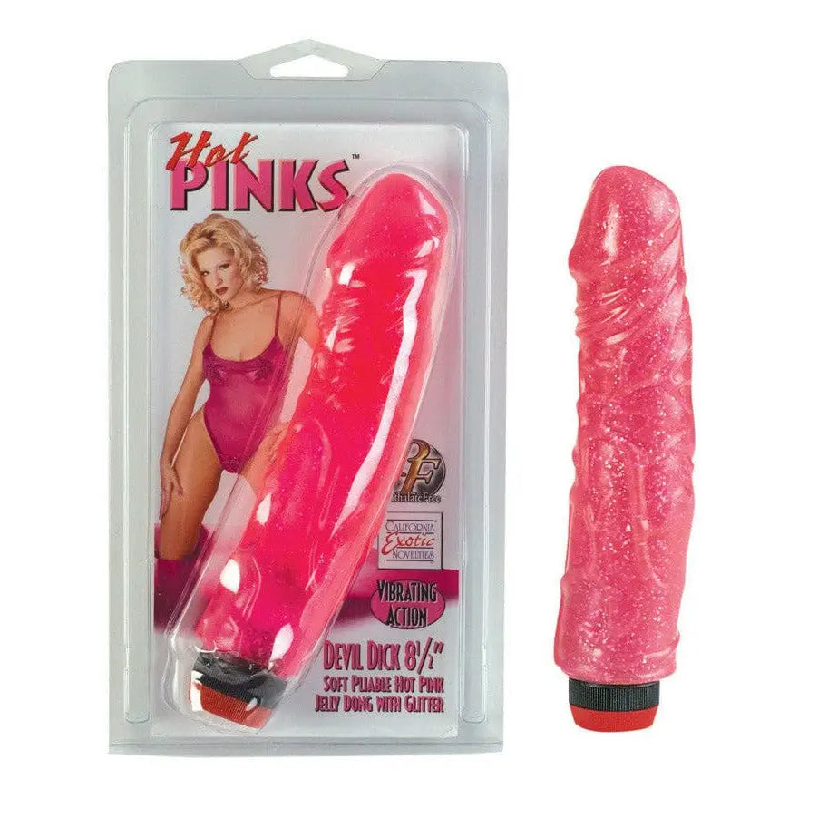 CalExotics Vibrator Hot Pinks Devil Dick 8 In at the Haus of Shag