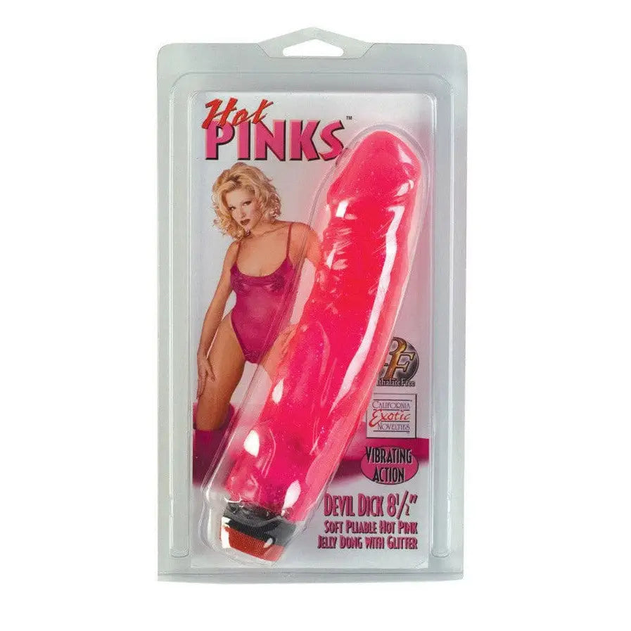 CalExotics Vibrator Hot Pinks Devil Dick 8 In at the Haus of Shag