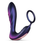 Hueman Black Hole Anal Vibrator W/cock Ring - Purple - Cock Ring and Plug