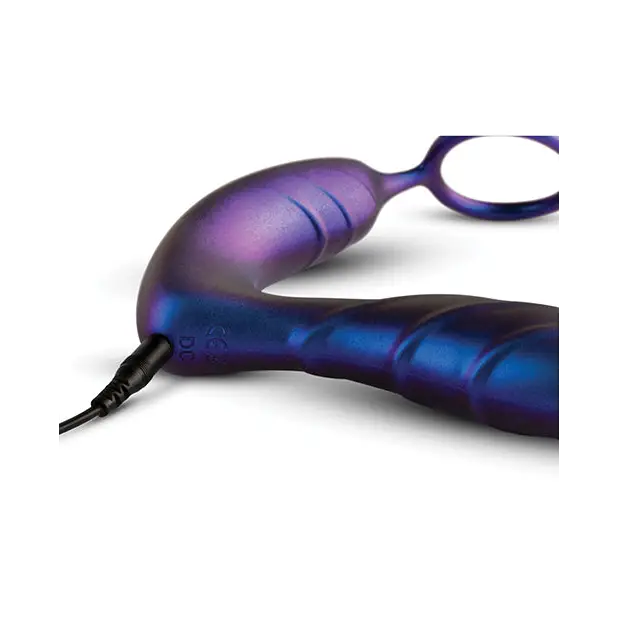 Hueman Black Hole Anal Vibrator W/cock Ring - Purple - Cock Ring and Plug