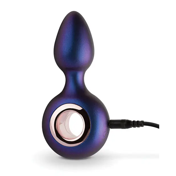 Hueman Deep Space Vibrating Anal Plug - Purple - Powered Butt Plug