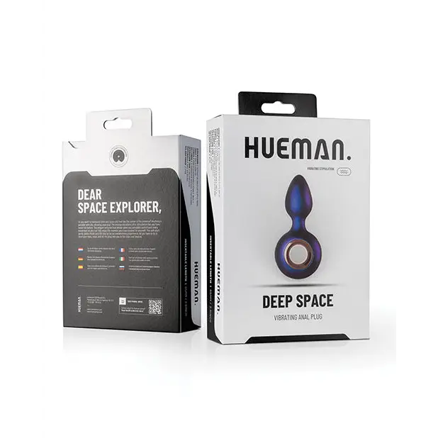 Hueman Deep Space Vibrating Anal Plug - Purple - Powered Butt Plug