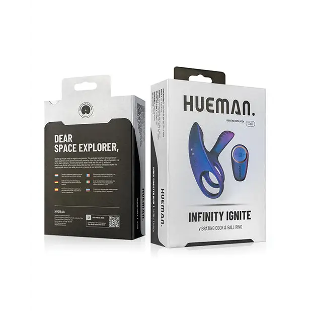 ’hueman Infinity Ignite Vibrating Cock Ring - Purple - Penis Enhancement