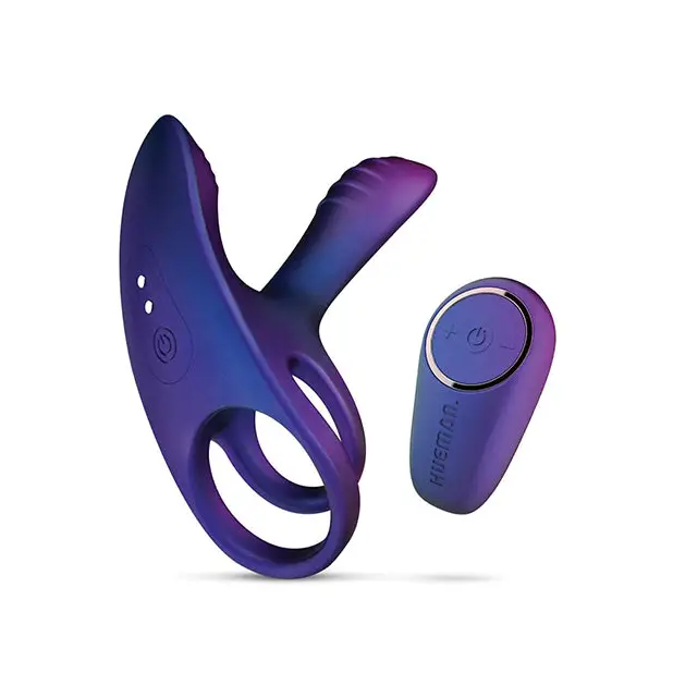 ’hueman Infinity Ignite Vibrating Cock Ring - Purple - Penis Enhancement