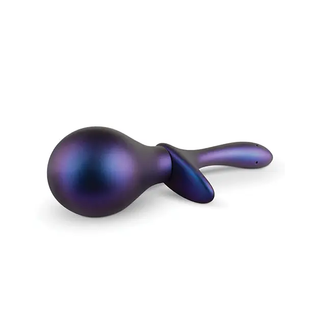 Iridescent Hueman Nebula anal douche bulb with purple and blue metallic finish