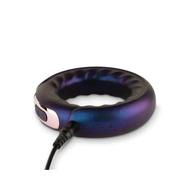 Hueman Saturn Vibrating Cock/ball Ring - Purple - Cock Ring