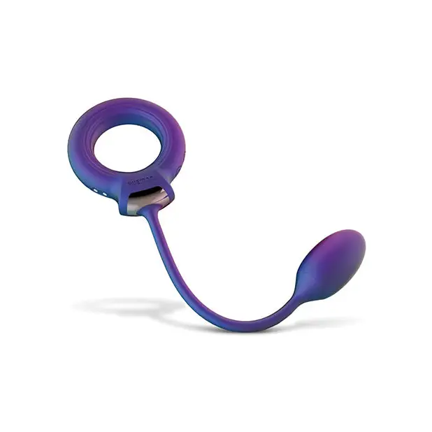 ’hueman Solar Cock Ring W/anal Ball - Purple - Penis Enhancement